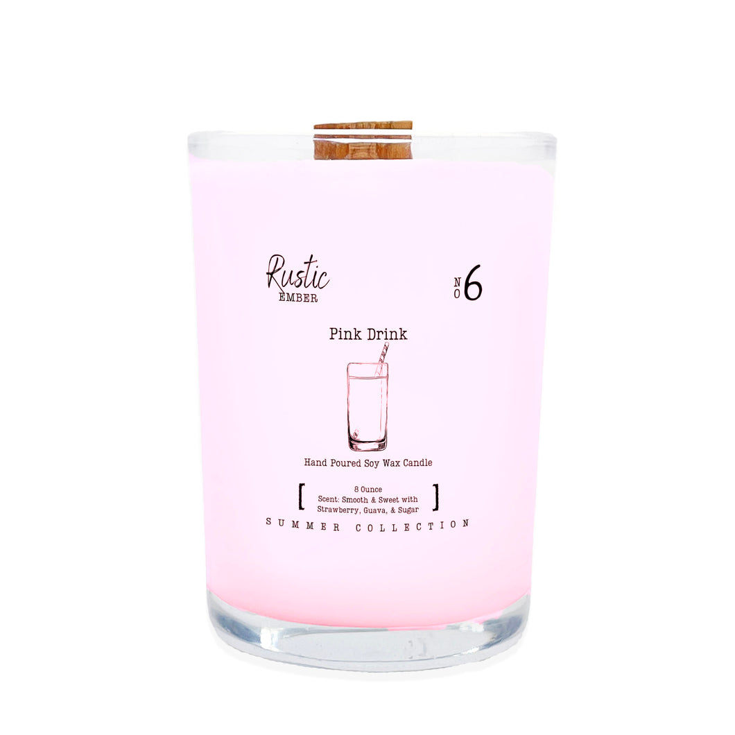 Pink Drink | 8 Ounce Candle | Rustic Ember