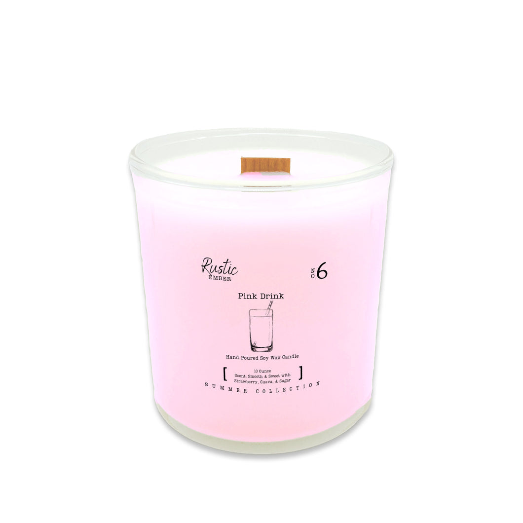 Pink Drink | 10 Ounce Candle | Rustic Ember