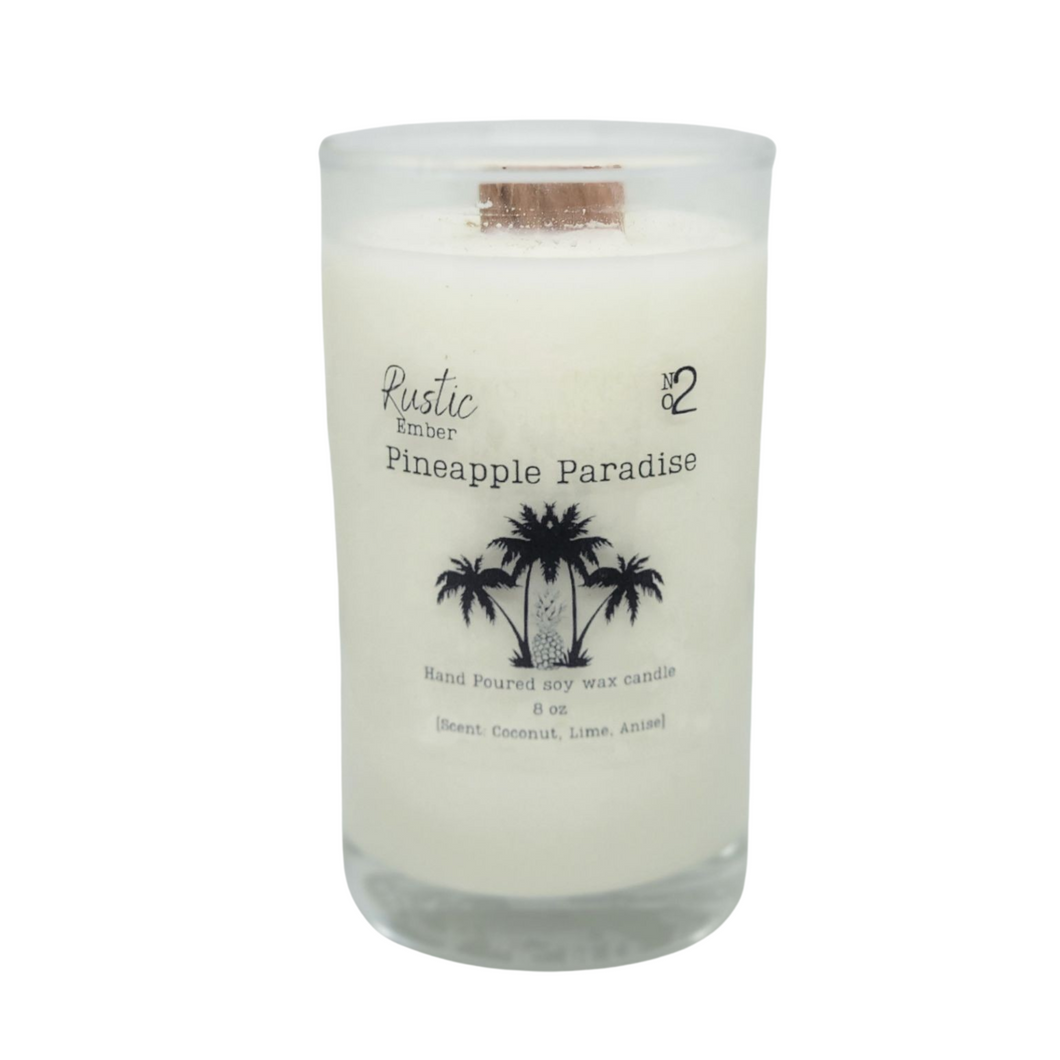 Rustic Ember | Pineapple Paradise | 8 Ounce Candle