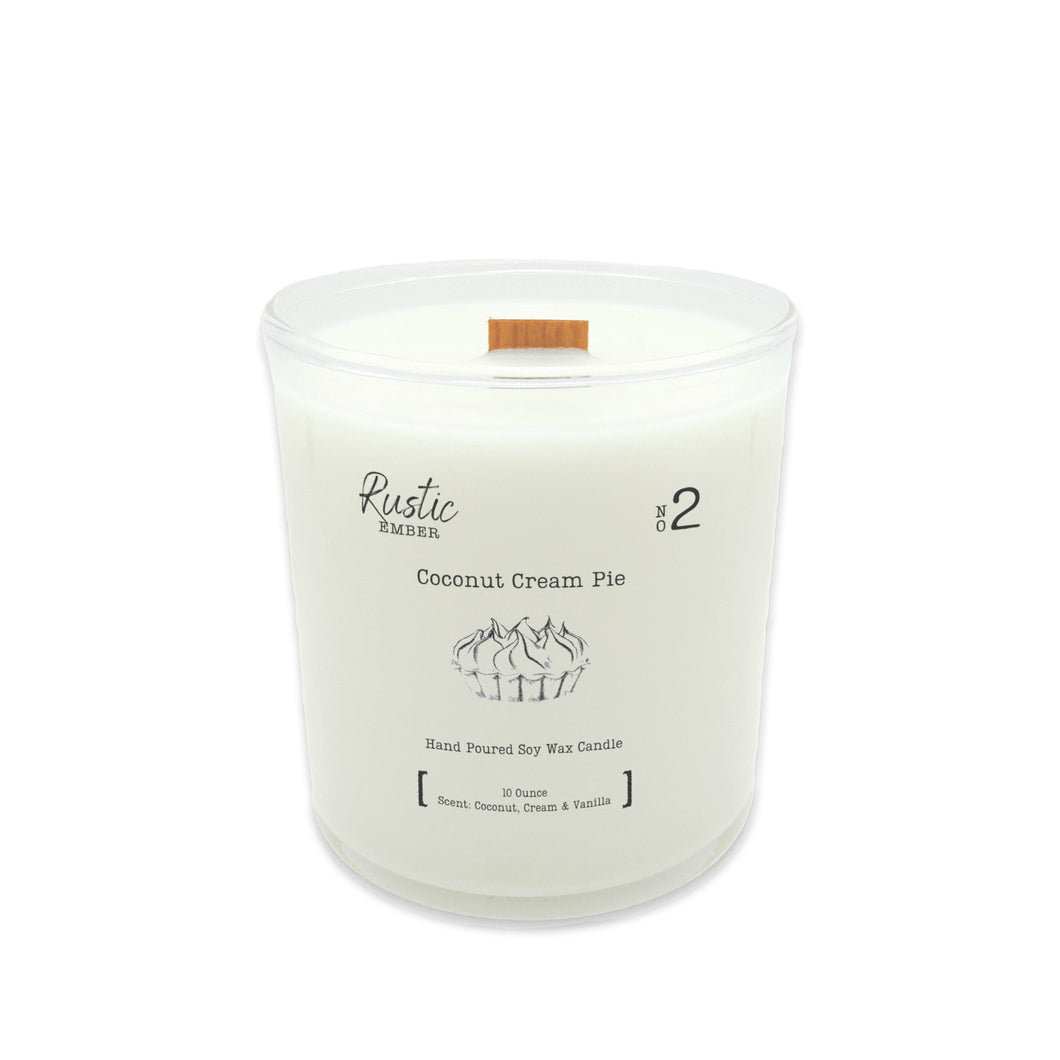 Rustic Ember | Coconut Cream Pie | 10 Ounce Candle