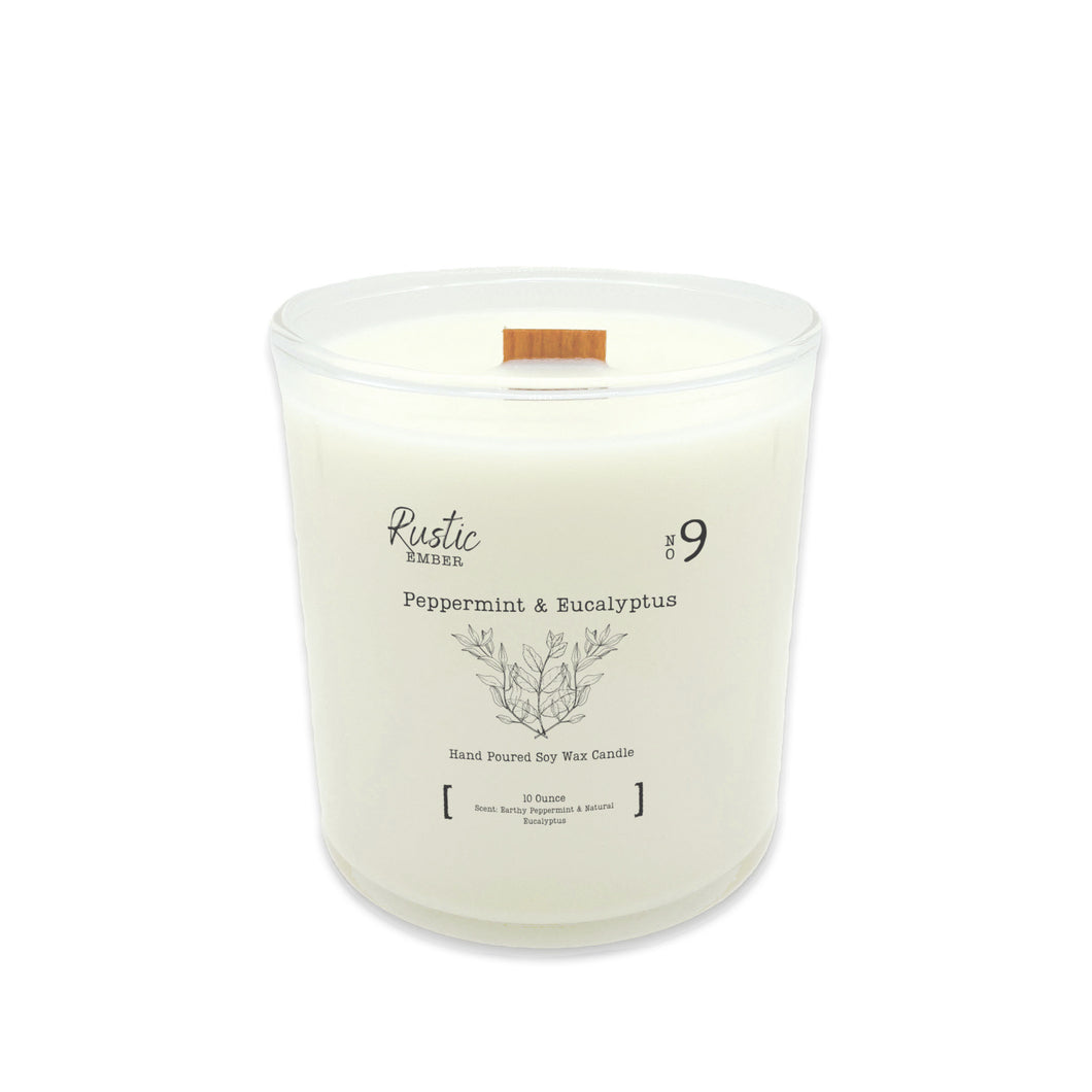 Rustic Ember | Peppermint & Eucalyptus | 10 Ounce Candle