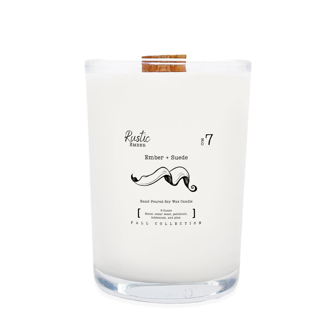 Ember + Suede | 8 Ounce Candle | Rustic Ember