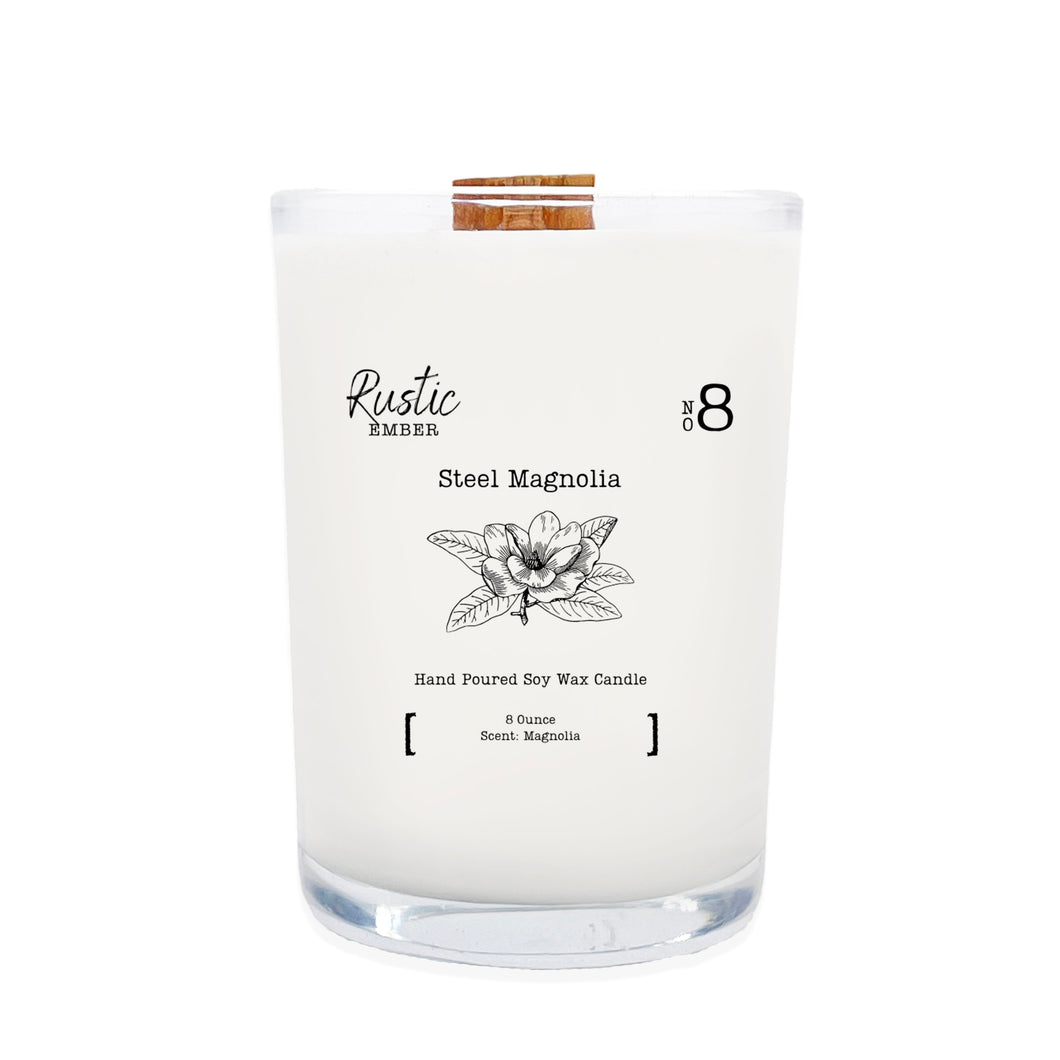 Rustic Ember | Steel Magnolia | 8 Ounce Candle