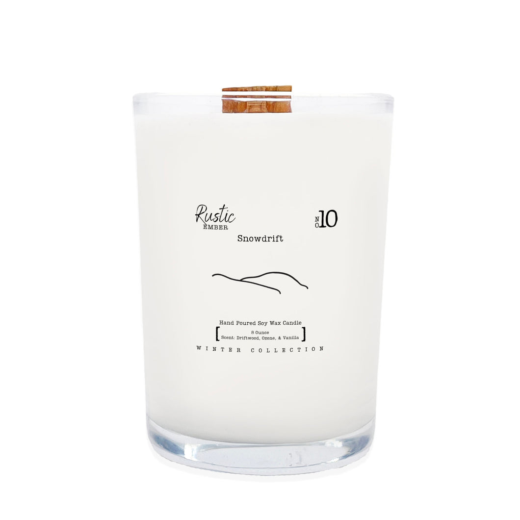 Snowdrift | 8 Ounce Candle | Rustic Ember