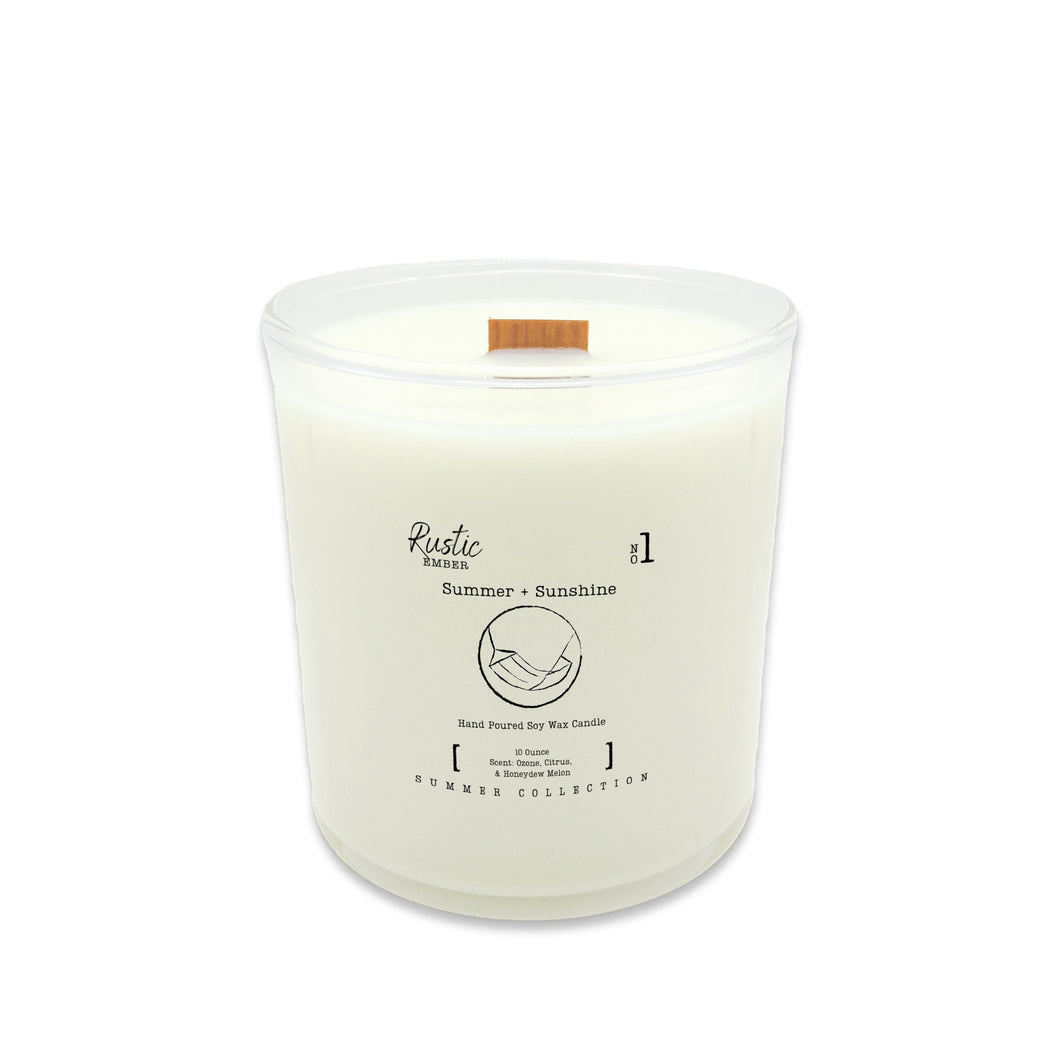 Summer + Sunshine | 10 Ounce Candle | Rustic Ember