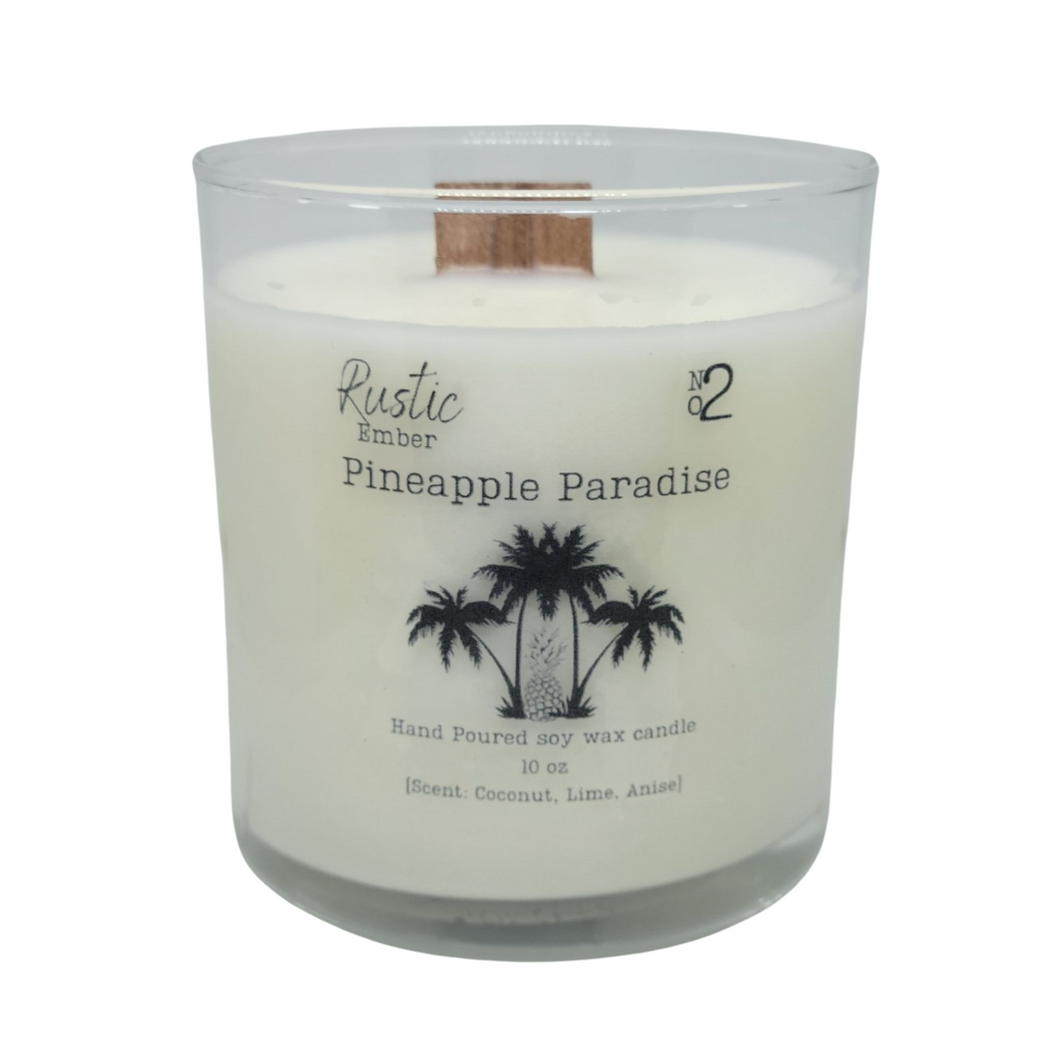 Rustic Ember | Pineapple Paradise | 10 ounce Candle